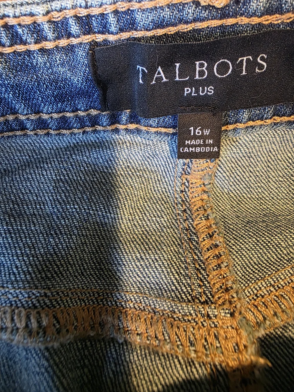 Talbots Button-Front Denim Pencil Skirt - Blue